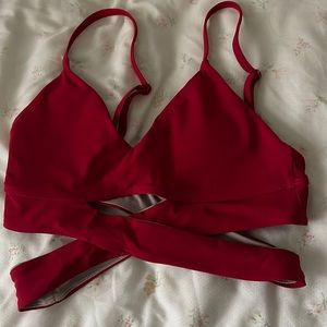 lululemon athletica Red Cross-Back Bra